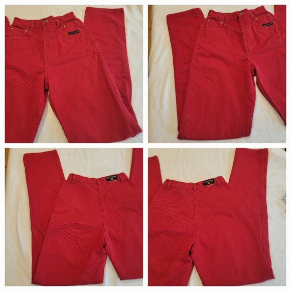 Rocky Mountain Size 5/6  Women's RED Denim Mom Jeans Bareback USA Vtg Rockies - Picture 10 of 14